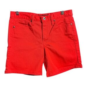 Calvin Klein Vibrant Red Jean Shorts size 6 Jean shorts